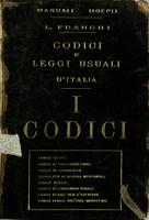 Codici : codice civile, codice di procedura civile, codice di commercio, codice per la marina mercantile, codice penale, codice di procedura penale, codice penale per l'esercito, codice penale militare marittimo Vol. I