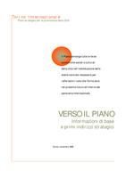 Verso il Piano.Informazioni di base e primi indirizzi strategici- 1998