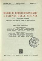 Rivista di diritto finanziario e scienza delle finanze. 1990, Anno 49, dicembre, n.4