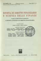 Rivista di diritto finanziario e scienza delle finanze. 1990, Anno 49, settembre, n.3