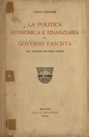 La politica economica e finanziaria del governo fascista nel periodo dei pieni poteri