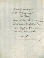 Minutte de mon mémoire envoyé à Paris le 1er aôut 1802