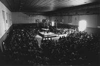 Il pianista Aldo Ciccolini nell'Aula Magna della Caserma Cernaia