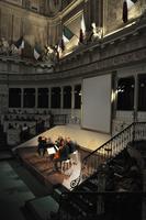 Quartetto d'Archi di Torino e il contrabbassissta Paolo Borsarelli nell'aula del Senato di Palazzo Madama