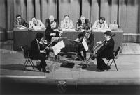 Il Quartetto Arditti suona  durante l'incontro con Pierre Boulez al Teatro Carignano