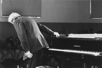 Il pianista Aldo Ciccolini nell'Aula Magna della Caserma Cernaia