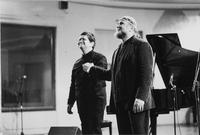 Moni Ovadia e Carlo Boccadoro ringraziano il pubblico al Conservatorio Giuseppe Verdi