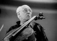 Il violoncellista Mstislav Rostropovic ed I Virtuosi di Praga durante le prove all'Auditorium Giovanni Agnelli
