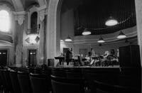 Pierre Boulez e l'Ensemble InterContemporain durante le prove al Conservatorio Giuseppe Verdi