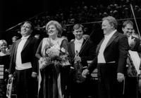 Zubin Mehta e la Bayerisches Staatsorchester ringraziano il pubblico all'Auditorium Giovanni Agnelli