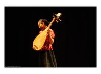 Liu Fang alla pipa durante il concerto "Suoni di seta: l'arte di Liu Fang"