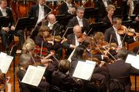 Musicisti della Philharmonia Orchestra in concerto