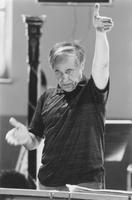 Pierre Boulez durante le prove di Répons all'Aula Magna della Caserma Cernaia