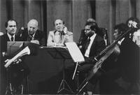 Il Quartetto Arditti durante l'incontro con Pierre Boulez al Teatro Carignano