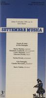 Libretto di sala - 1990 - Scuola di canto di Elio Battaglia