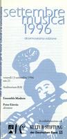 Libretto di sala - 1996 - Ensemble Modern