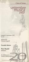 Libretto di sala - 1997 - Ensemble Modern