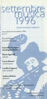 Libretto di sala - 1996 - Ensemble Europeo Antidogma Musica