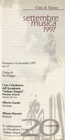 Libretto di sala - 1997 - Coro e Orchestra dell'Accademia Stefano Tempia