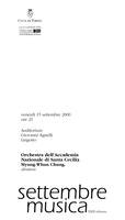 Libretto di sala - 2000 - Orchestra dell'Accademia Nazionale di Santa Cecilia
