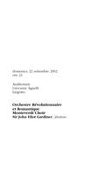 Libretto di sala - 2002 - Orchestre Révolutionnaire et Romantique Monteverdi Choir