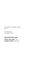 Libretto di sala - 2002 - Quartetto Borciani