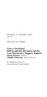 Libretto di sala - 2002 - Coro e Orchestra dell'Accademia del Santo Spirito e Coro Filarmonico "Ruggero Maghini"