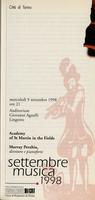Libretto di sala - 1998 - Academy of St. Martin-in-the-Fields