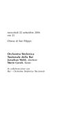 Libretto di sala - 2004 - Orchestra Sinfonica Nazionale della Rai