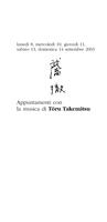 Libretto di sala - 2003 - Appuntamenti con la musica di Töru Takemitsu