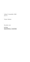 Libretto di sala - 2006 - Incontro con Peter Maxwell Davies