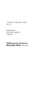 Libretto di sala - 2006 - Philharmonia Orchestra