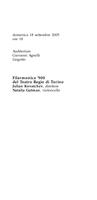 Libretto di sala - 2005 - Filarmonica '900 del Teatro Regio di Torino