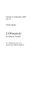 Libretto di sala - 2005 - L'Olimpiade di Antonio Vivaldi