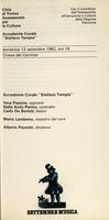 Libretto di sala - 1982 - Accademia Corale Stefano Tempia