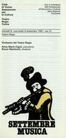 Libretto di sala - 1981 - Orchestra del Teatro Regio di Torino (8-9 settembre 1981)