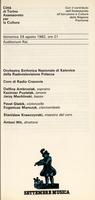 Libretto di sala - 1982 - Orchestra Sinfonica Nazionale di Katovice della Radiotelevisione Polacca e Coro di Radio Cracovia