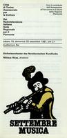 Libretto di sala - 1981 - Sinfonieorchester des Norddeutschen Rundfunks (19-20 settembre 1981)