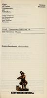 Libretto di sala - 1983 - Gustav Leonhardt