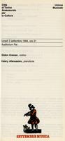 Libretto di sala - 1984 - Gidon Kremer e Valery Afanassiev
