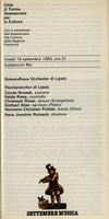 Libretto di sala - 1983 - Gewandhaus Orchester di Lipsia e Thomanerchor di Lipsia