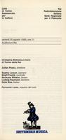 Libretto di sala - 1985 - Orchestra Sinfonica e Coro della RAI di Torino