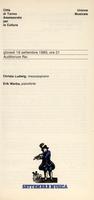 Libretto di sala - 1985 - Christa Ludwig ed Erik Werba