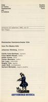 Libretto di sala - 1985 - Rheinisches Kammerorchester Köln e Coro Pro Musica Köln