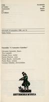 Libretto di sala - 1986 - Ensemble L'Armonico Giardino