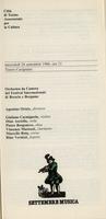 Libretto di sala - 1986 - Orchestra da Camera del Festival Internazinale di Brescia e Bergamo