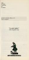 Libretto di sala - 1986 - La gatta inglese (The English Cat)