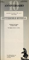 Libretto di sala - 1987 - Orchestra da Camera di Santa Cecilia