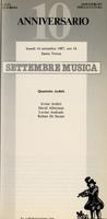 Libretto di sala - 1987 - Quartetto Arditti
