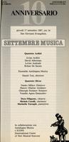 Libretto di sala - 1987 - Quartetto Arditti, Ensemble Antidogma Musica e Quartetto Sliven
